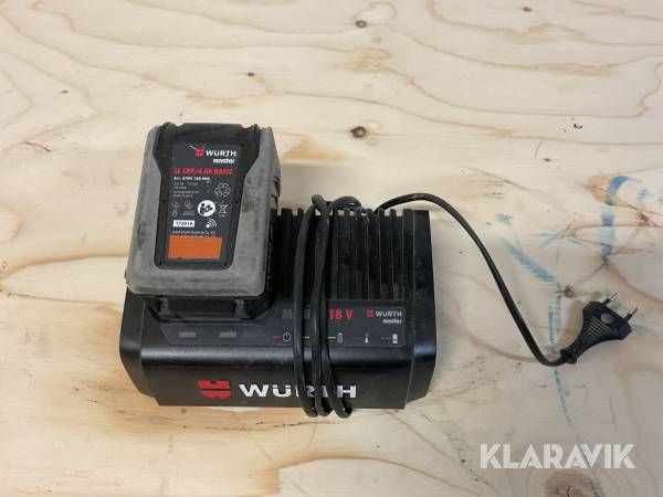 Batteri med laddstation Würth LI 18V/4 Ah Basic 1st