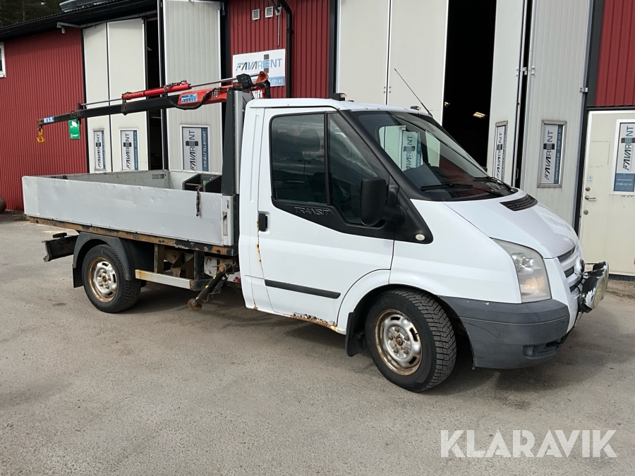 Flakbil Ford Transit T300 2,2tdci med kran