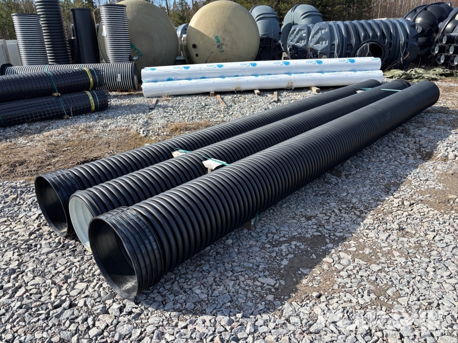 Vägtrummor DN 400 455 x 6000 mm Inkl muff och gummiring 3 st