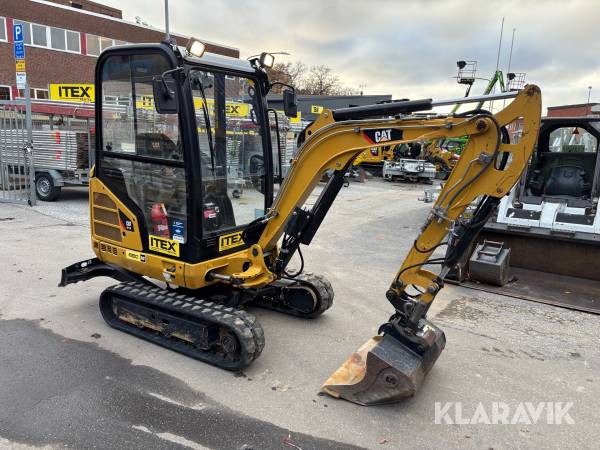 Grävmaskin CAT 301.7D med tilt & redskap