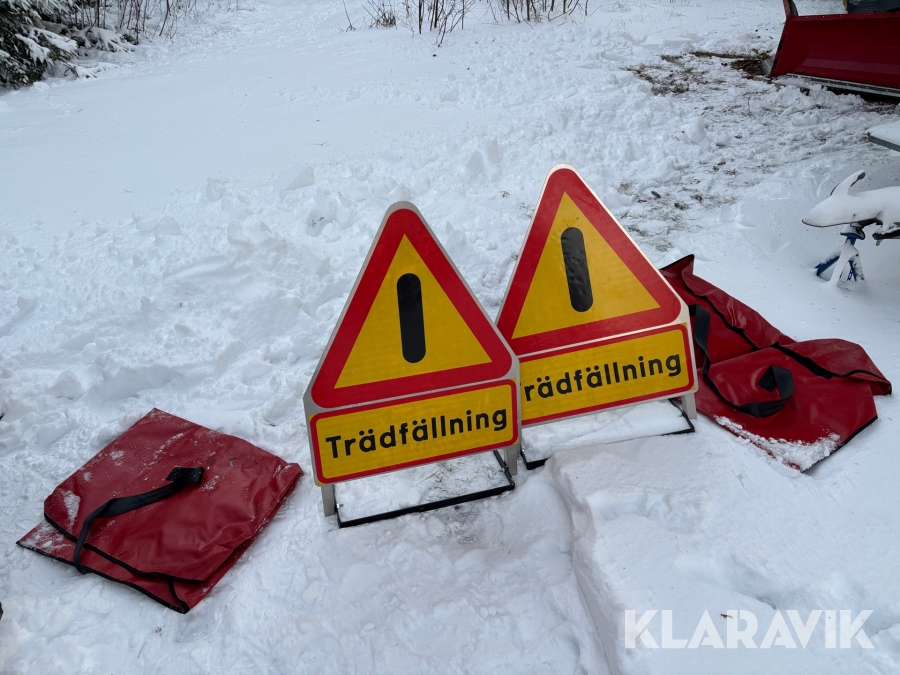 Varningsskyltar trädfällning Skogma 2st