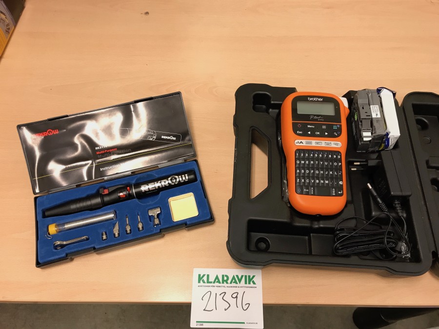 Etikettskrivare & lödpenna (gas)