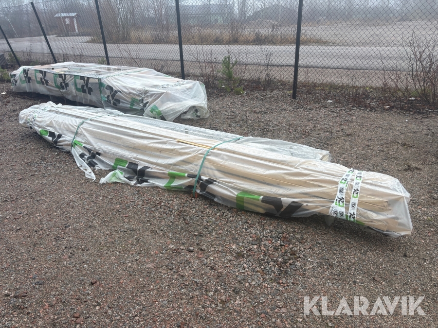 Virkespaket, 45x45,22x145 råplan 45x45 och ytterpanel