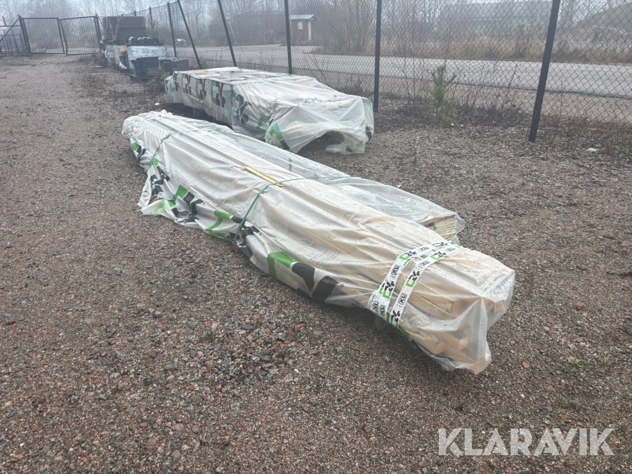 Virkespaket, 45x45,22x145 råplan 45x45 och ytterpanel