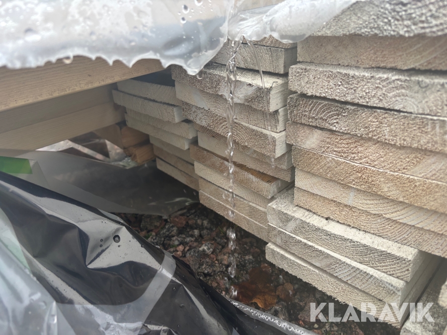 Virkespaket, 45x45,22x145 råplan 45x45 och ytterpanel