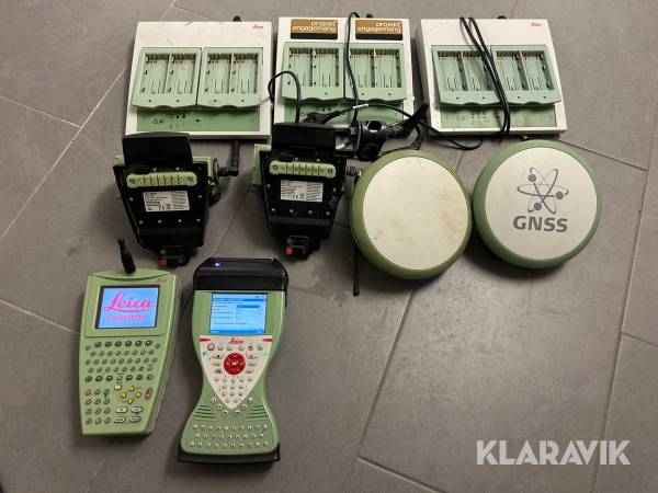 GNSS antenner, modem och  handdatorer Leica ATX1230 & GS12