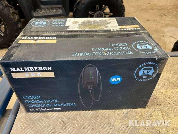 Laddbox elbil Malmbergs PRO 3fas 11 kW wifi-styrd