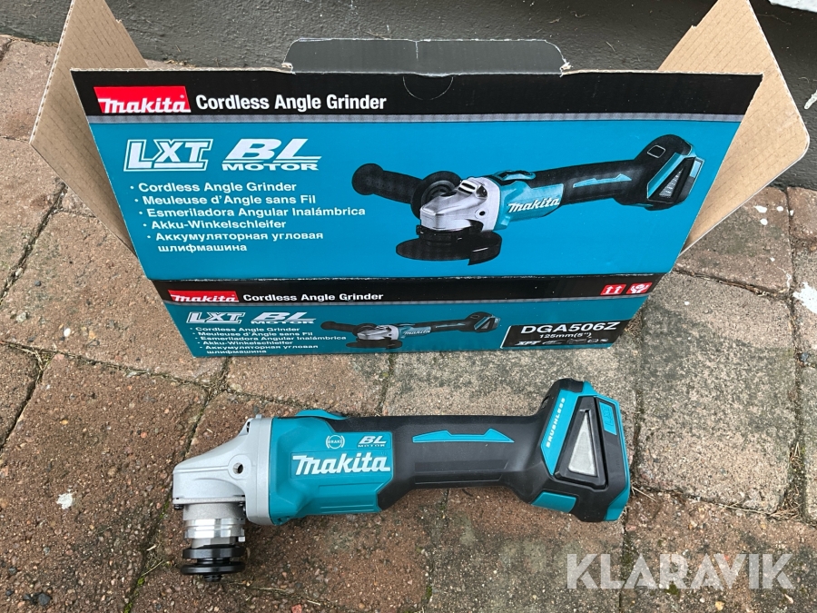 Vinkelslip Makita DGA506Z 18 V, 125 mm.
