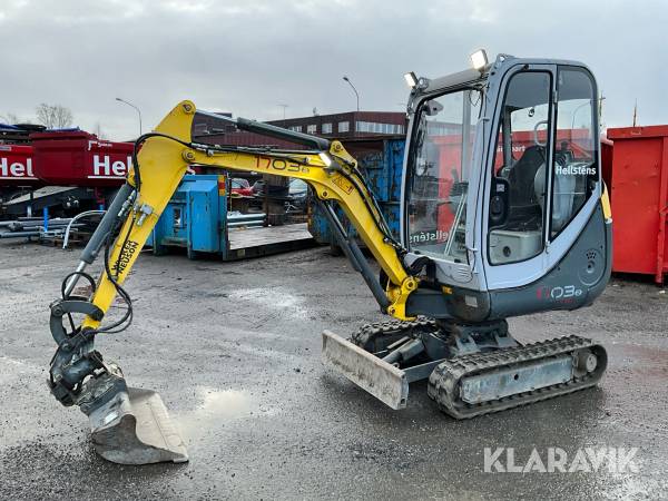 Grävmaskin Wacker Neuson 1703 RD med  maskinsläp