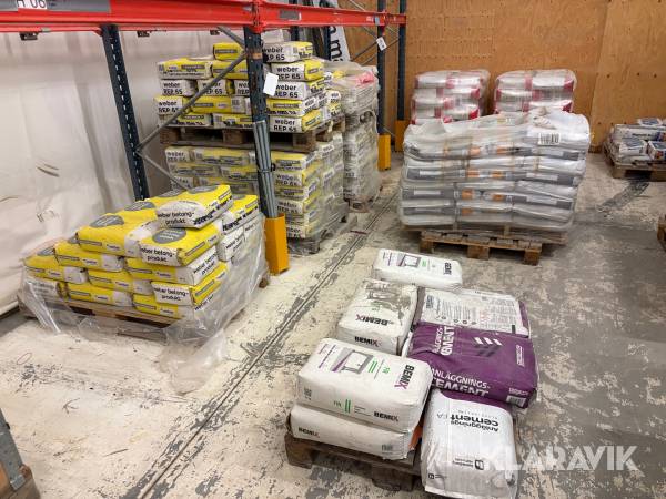 Parti med betongmaterial Heidelberg Weber