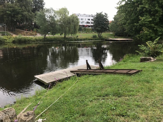 Brygga med landgång