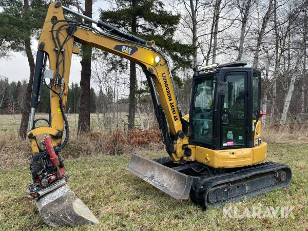 Grävmaskin CAT 305.5E2 CR med tiltrotator & skopor