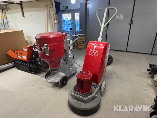 Betong-/golvslip med dammsugare Scanmaskin 650 Scan Dust 6000