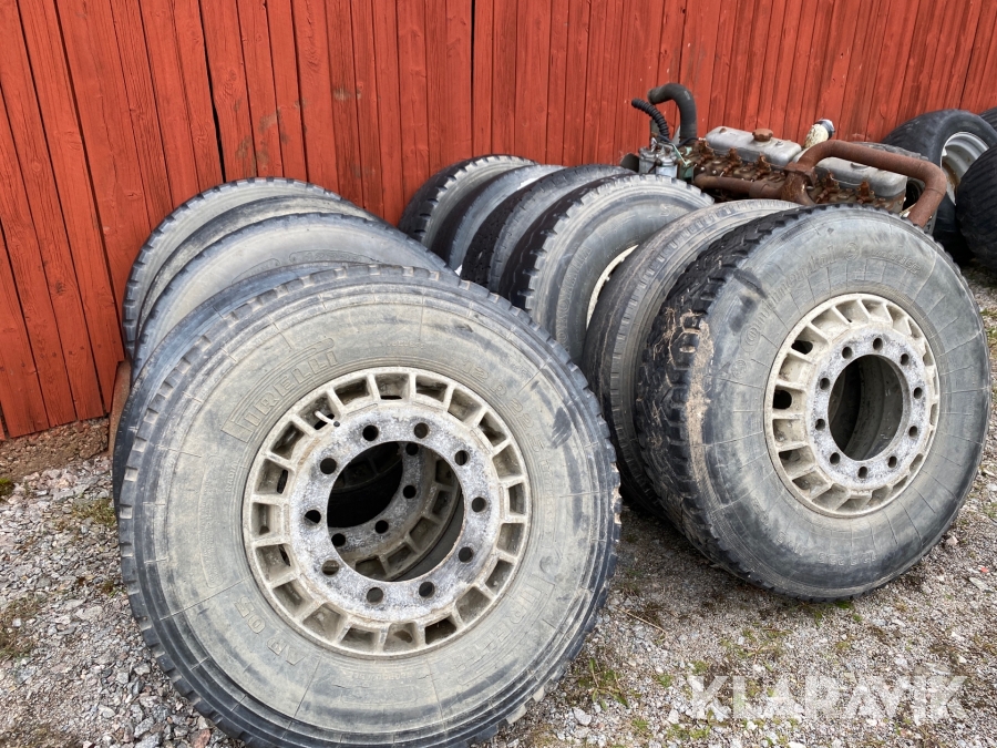 Däck med aluminiumfälg Firelli 12 R 22.5 11 st