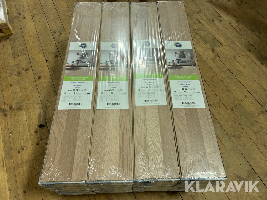 Parkettgolv Loc Floor Light Natural Oak, 3 strip