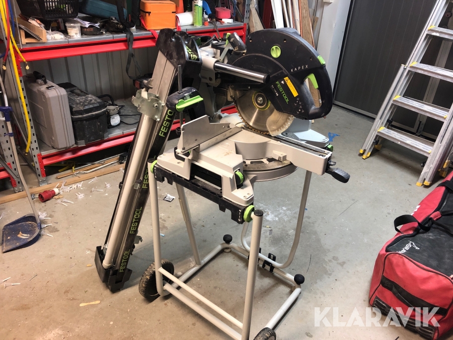 Kapmaskin med rullstativ och förlängning Festool KS120EB