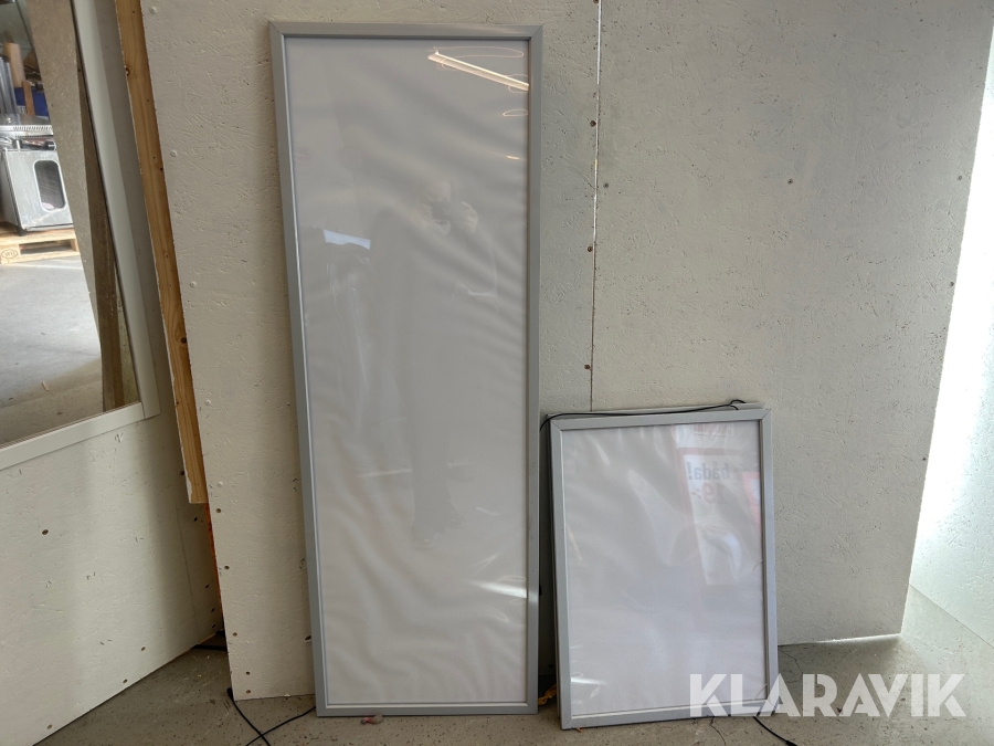 Menyskylt med belysning 3 st