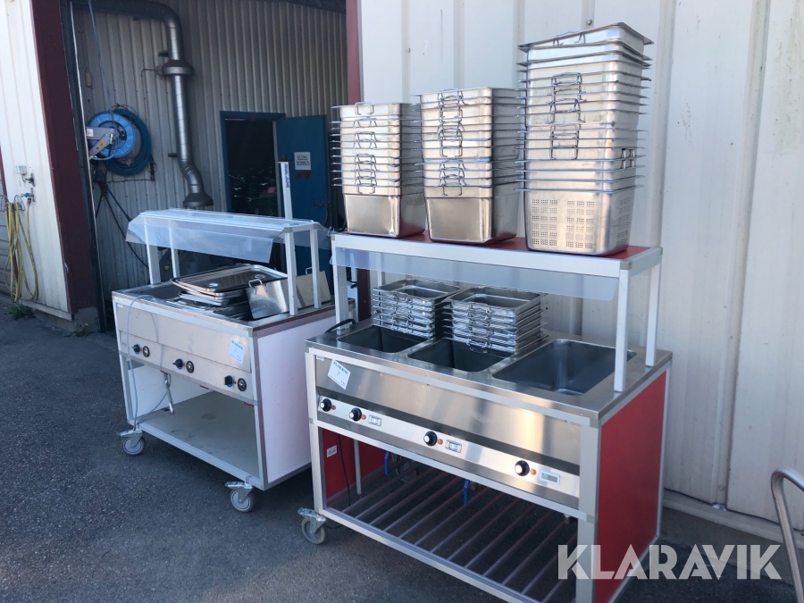 Serveringsvagnar 2 St med vörmehållning 