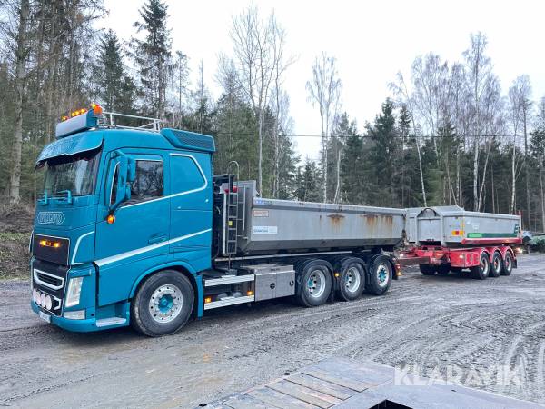 Lastväxlarekipage med flak Volvo FH 8*4