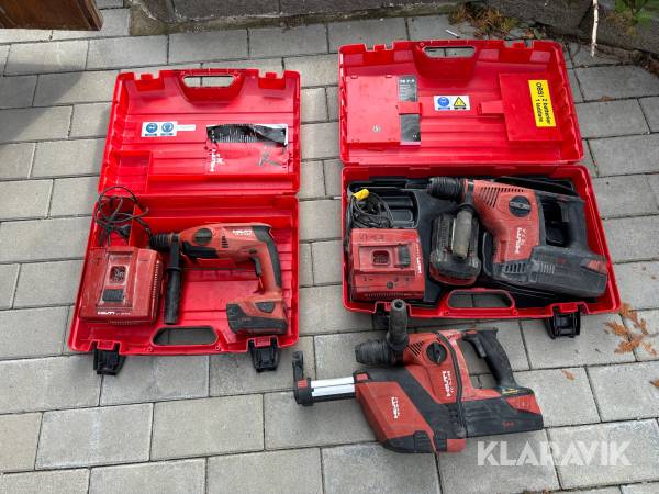 Paket med borrmaskiner Hilti 3st