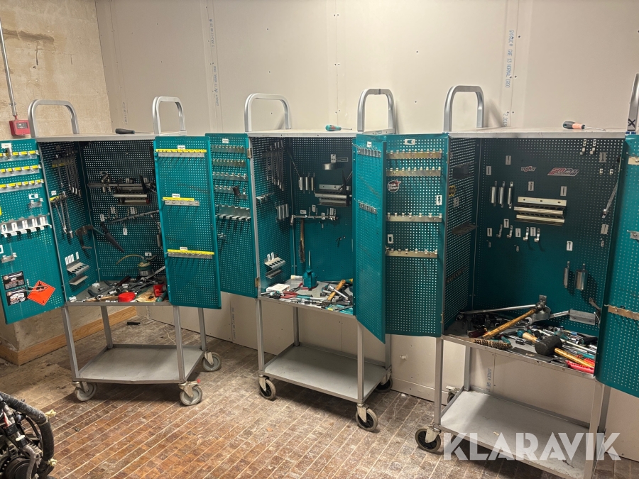 Verktygsskåp Kamasa-tools med innehåll, 3 st