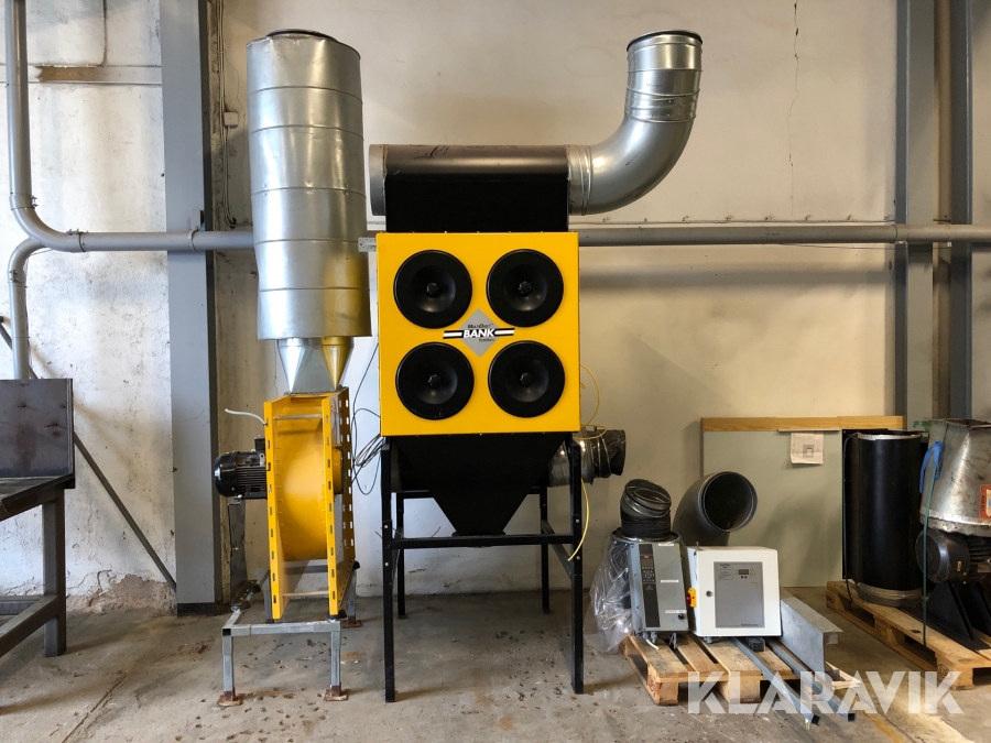 Energisparfläkt / Patronfilter Plymovent Multidust Bank collection med styrskåp