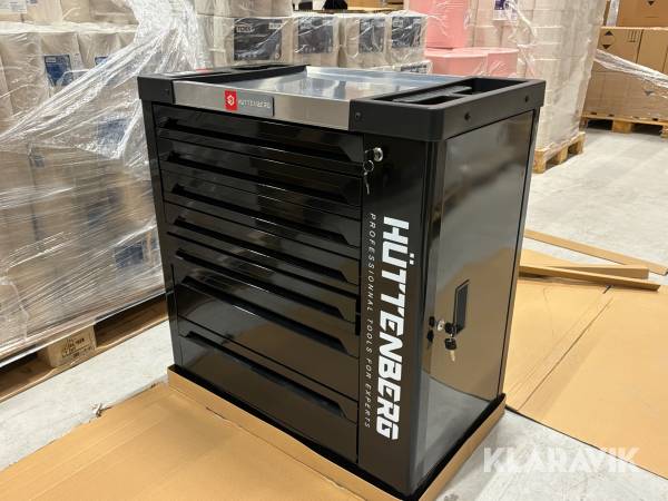 Stor verkstadsvagn 7 lådor inkl verktyg Hüttenberg