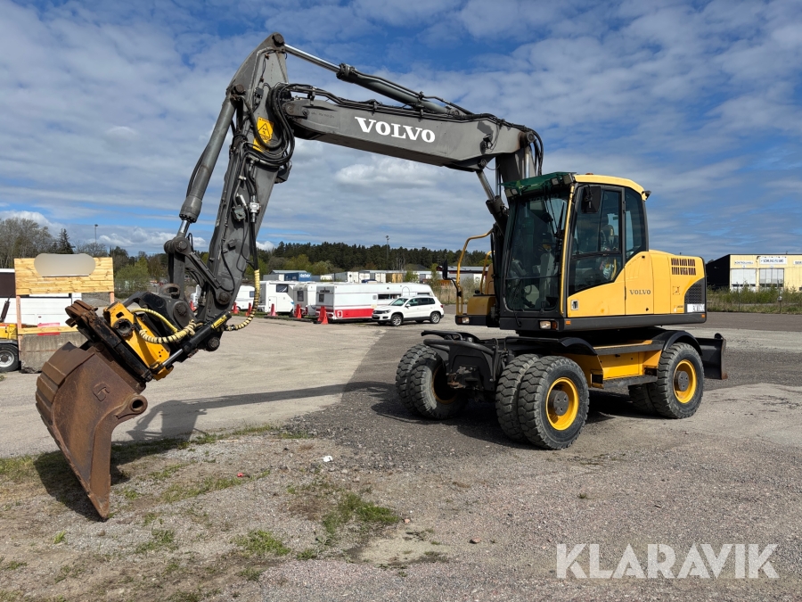 Grävmaskin Volvo EW160C med tiltrotator och skopa