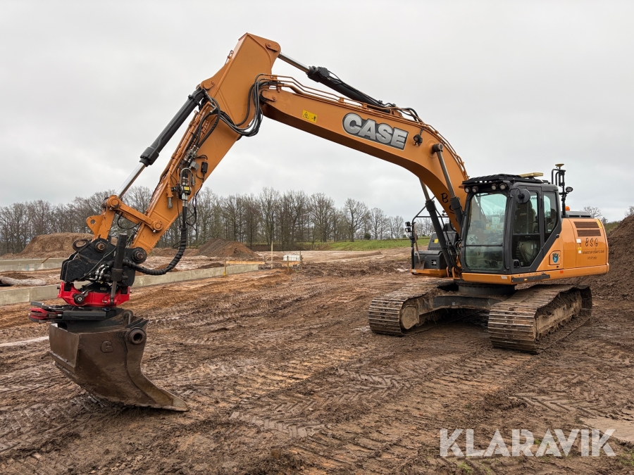 Grävmaskin Case CX210D med 3D leica, tiltrotator/grip & skopor