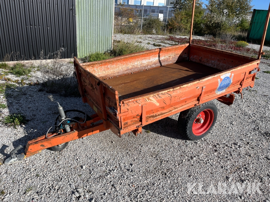 Liten hydraulisk tippvagn K-vagnen 2,05mX1,22m