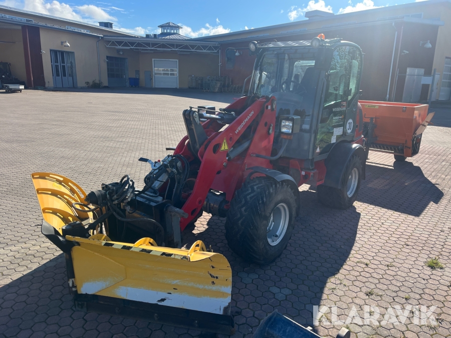Hjullastare Weidemann 2070 CX80 Plogutrustad