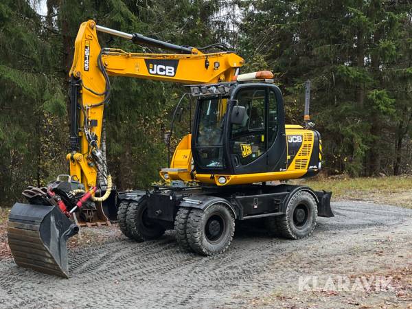 Grävmaskin JCB JS145W med 9 redskap