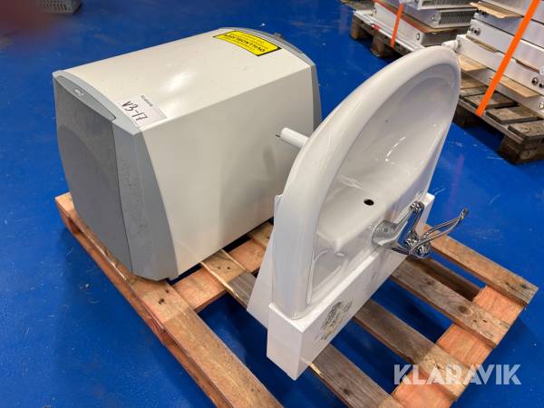 Varmvattenberedare NIBE EVH 16-55-R och handfat