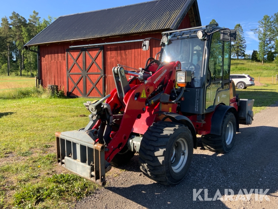 Hjullastare Weidemann 1770 CX50 med flera redskap