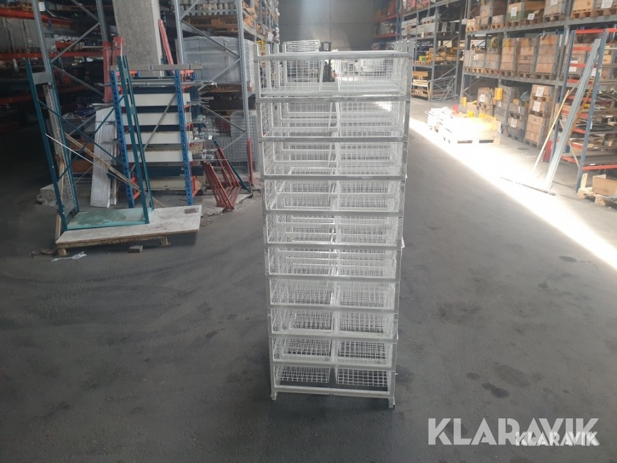 Förvaringsmodul med 60st trådkorgar ELFA