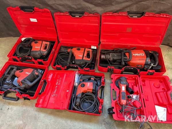 Paket med olika borr/kombihammare Hilti 6 st
