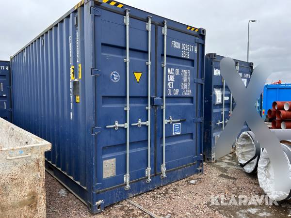 Sågcontainer med gjerdesåg & spånsug