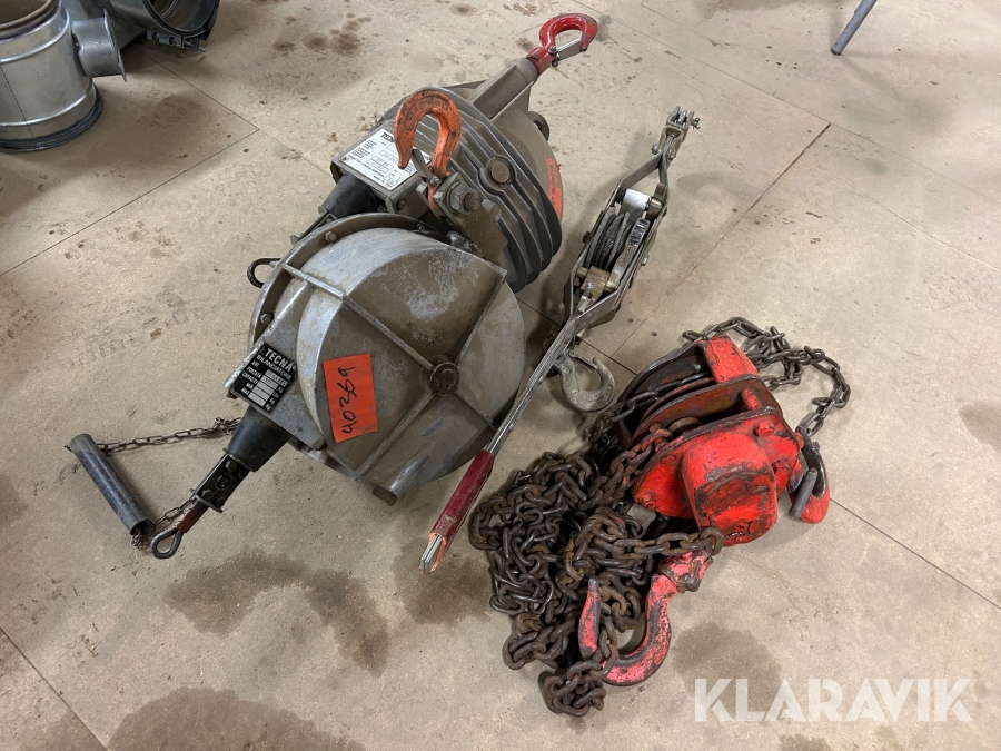 Telfer, balansblock & vajerspännare Tecna SB2