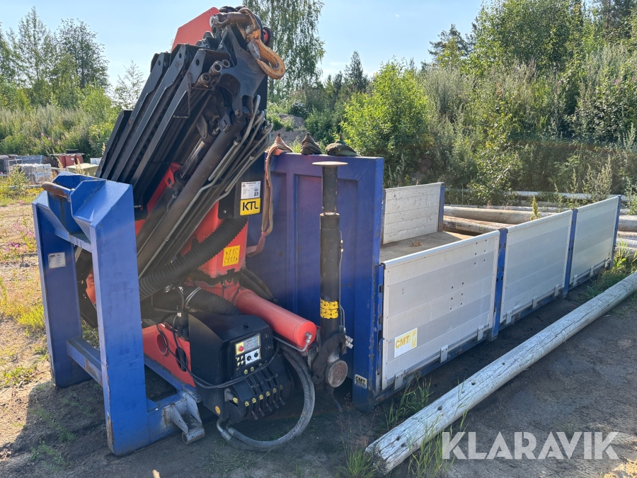 Kranflak CMT / Palfinger PK16502 med skopa och grip