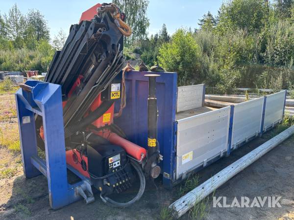 Kranflak CMT / Palfinger PK16502 med skopa och grip