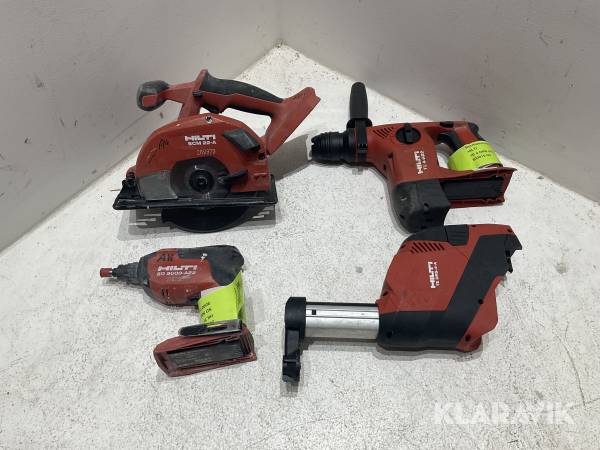 Hilti verktyg borrhammare, cirkelsåg, skruvdragare, dammuppsamlare