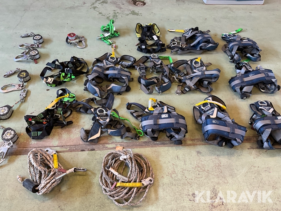 Parti med fallskydd och tillbehör