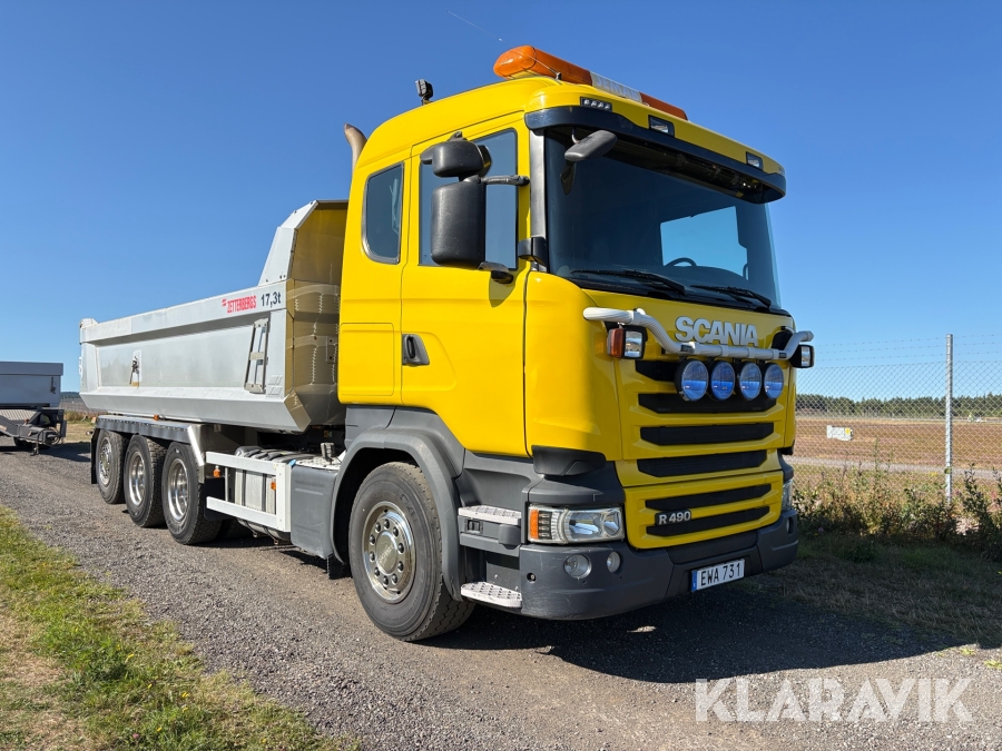 Tippbil Scania R490 med lättviktsflak ZD4