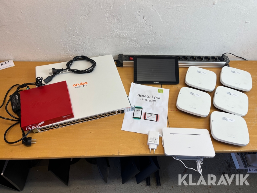 Switch, brandvägg, accesspunkter m.m HP/Aruba