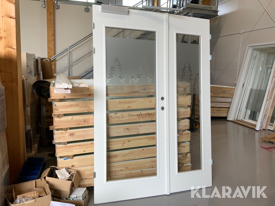 Innerdörr/ Dubbeldörr Swedoor 15x21 med karm