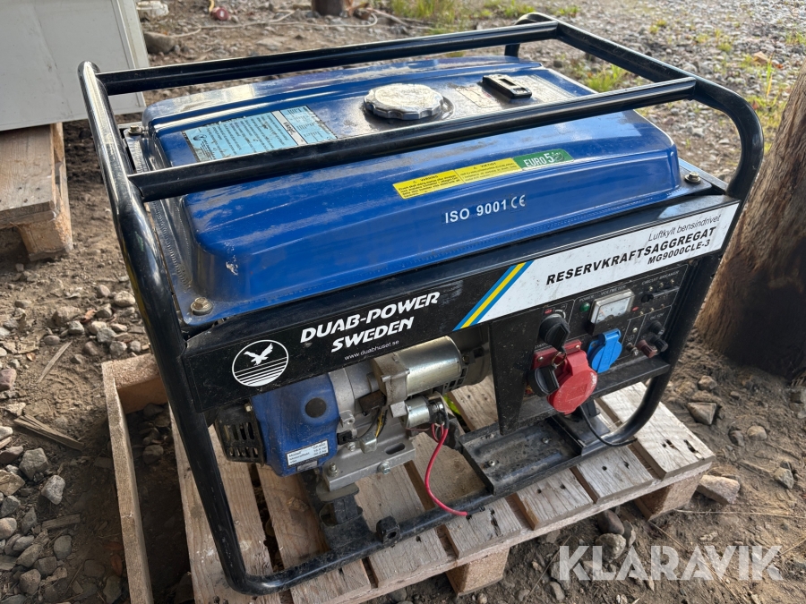 Reservkraftsaggregat Duab-power MG9000CLE-3 GK 460 luftkyld