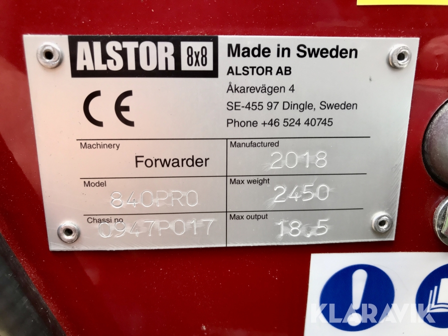 Skogsmaskin Alstor 840 8x8 Pro Combi med skördaraggregat