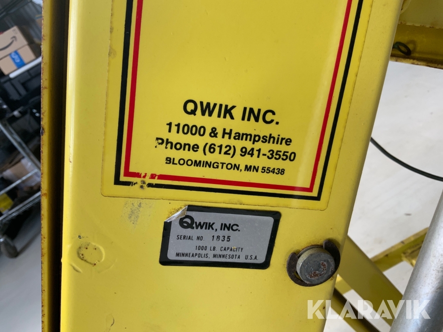 Gods och vitvarulyft Qwik-lift 500kg