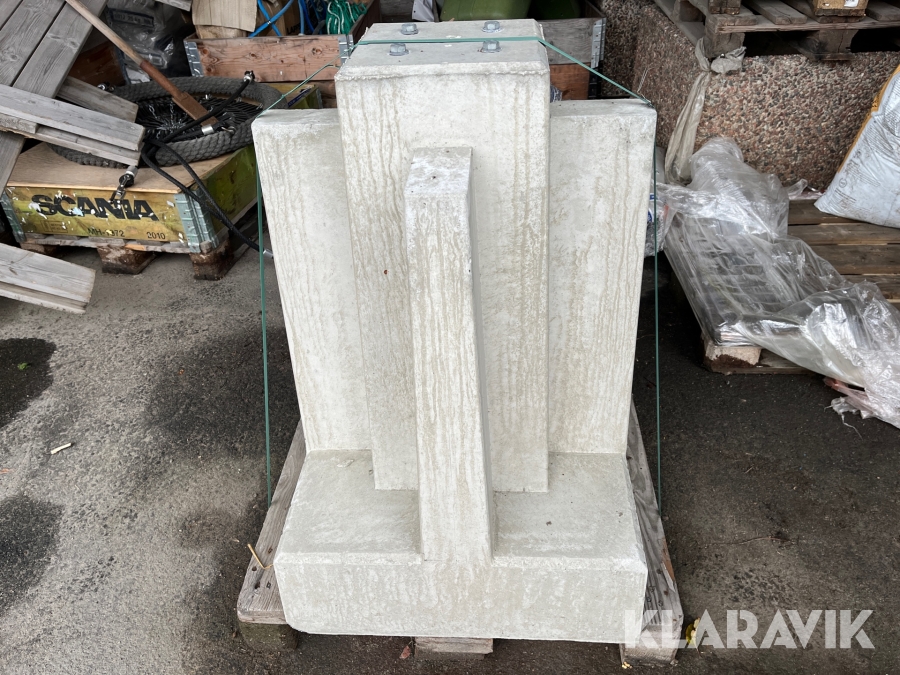 Fundament för vägbom