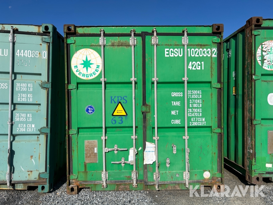 Container 40 fot grön